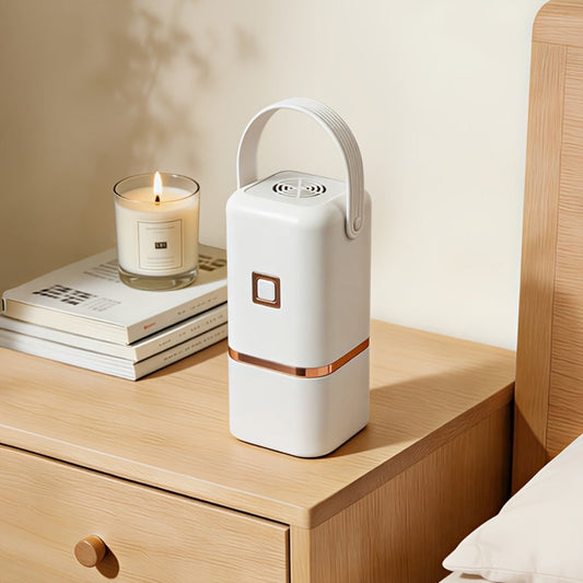Foldable Portable Electric Clothes Dryer - Pure White with Gold Frame