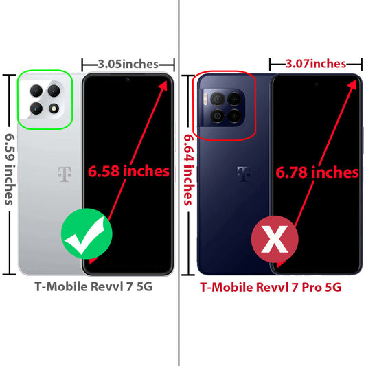 Revvl 7 5G Case Heavy Duty Dual Layer Shockproof with Magnetic Support – Hybrid Hard PC TPU Drop Protection Cover for T-Mobile Revvl 7 5G with Raised Bezels & Precise Cutouts