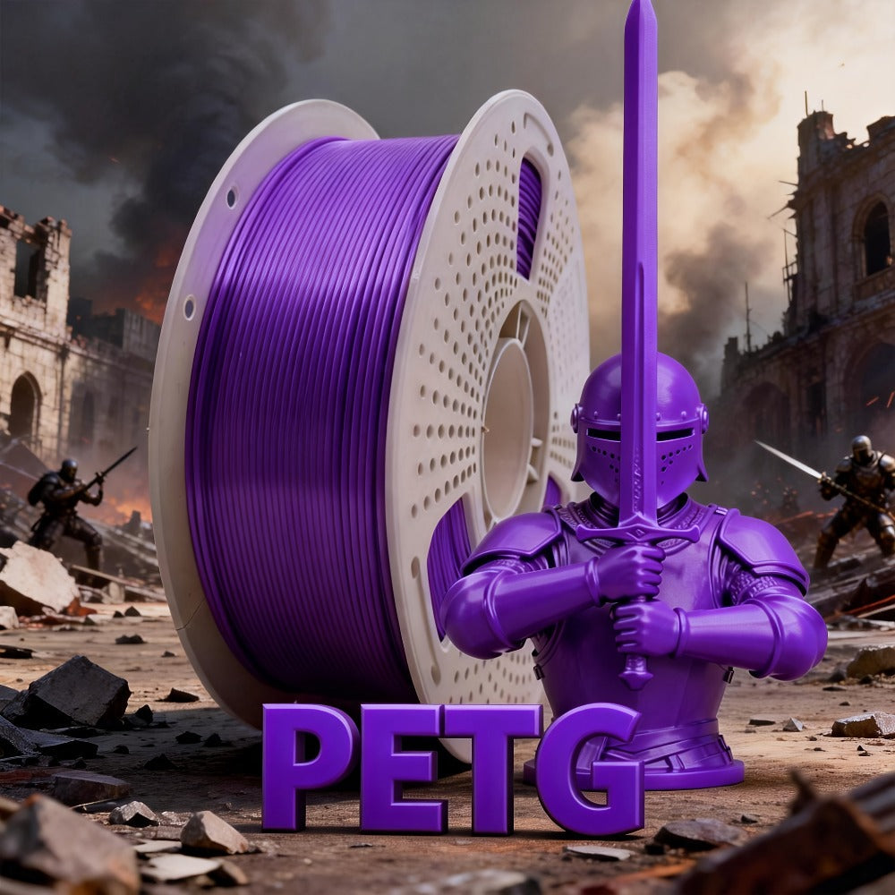 PETG Filament 1.75mm 1kg Vacuum Packed – High Toughness Smooth Printing 3D Printer Filament 2.2lb ±0.03mm | Waterproof Heat-Resistant PETG Spool for Hobbyists Beginners FDM Printers