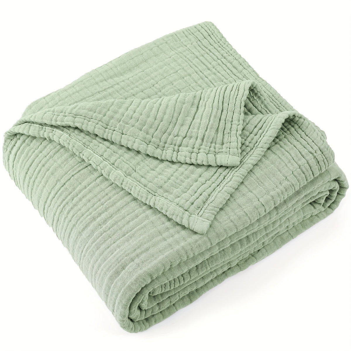 Muslin Blanket 100% Cotton 6-Layer – Breathable Soft Gauze Throw for Couch & Bed, All Season, Machine Washable, 13 Colors, 5 Sizes
