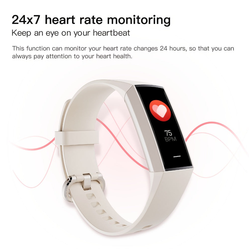 AMOLED Smart Band 1.1" Always-On Display, 14-Day Battery Life, 25 Sport Modes, Heart Rate & Sleep Tracker, 100+ Watch Faces, Ultra-Thin Fitness Watch, Weather & Music Control – For Men & Women