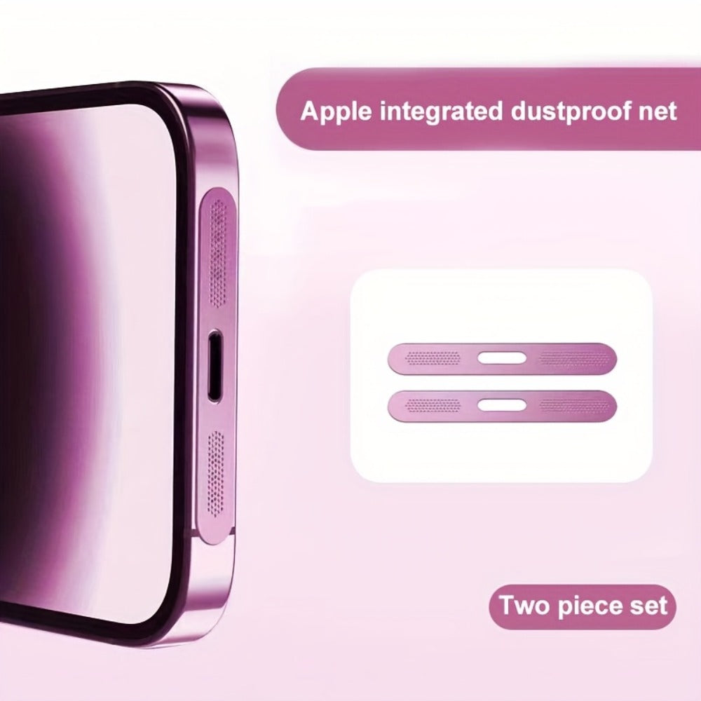 Metal Speaker Dust Mesh for iPhone 2-Pack – Anti-Dust Cover Sticker, Dustproof Mesh Net for Speaker & Earpiece, Multiple Colors, Compatible with iPhone 16 / 15 / 14 / 13 / 12 / 11 Series