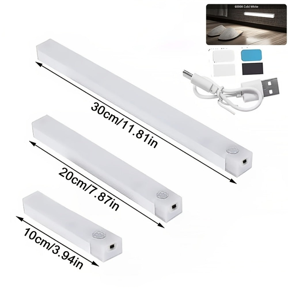 LED Motion Sensor Cabinet Lights USB Rechargeable 3 Modes – Wireless Night Light 6 9 12 Pack 3 Sizes for Bedroom Staircase Kitchen Office Piano Room Dance Studio Bedside Reading