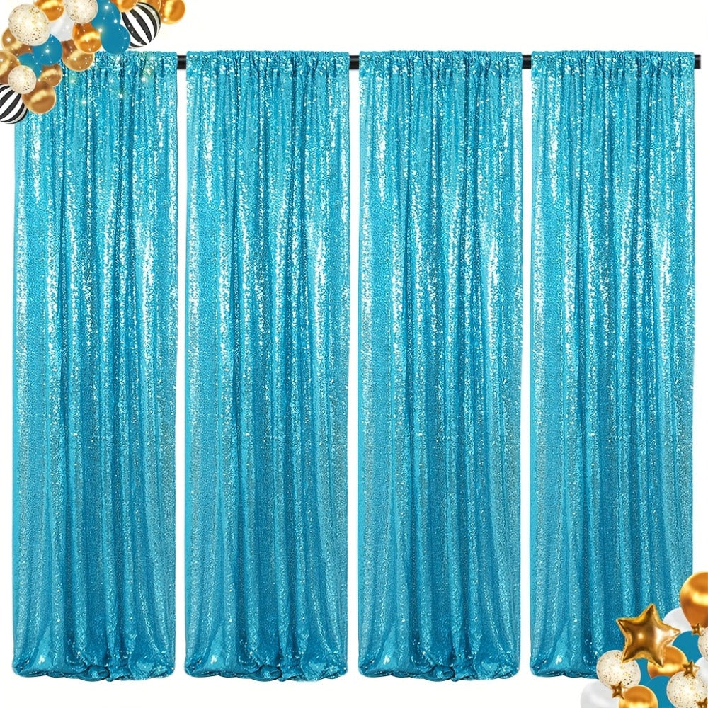 Sequin Backdrop Curtains 2FTx8FT Glitter Photography Background Panels for Party Wedding Birthday Stage Decoration Gold Yellow Shimmer Curtain Set 4 6 10 Panels Available