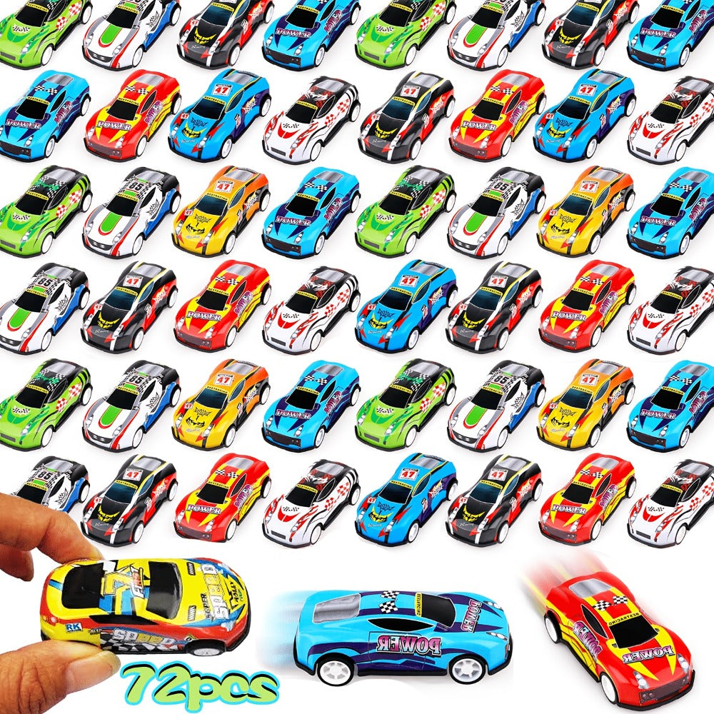 Mini Pull-Back Toy Cars, 72-Pack for Party Favors & Classroom Prizes