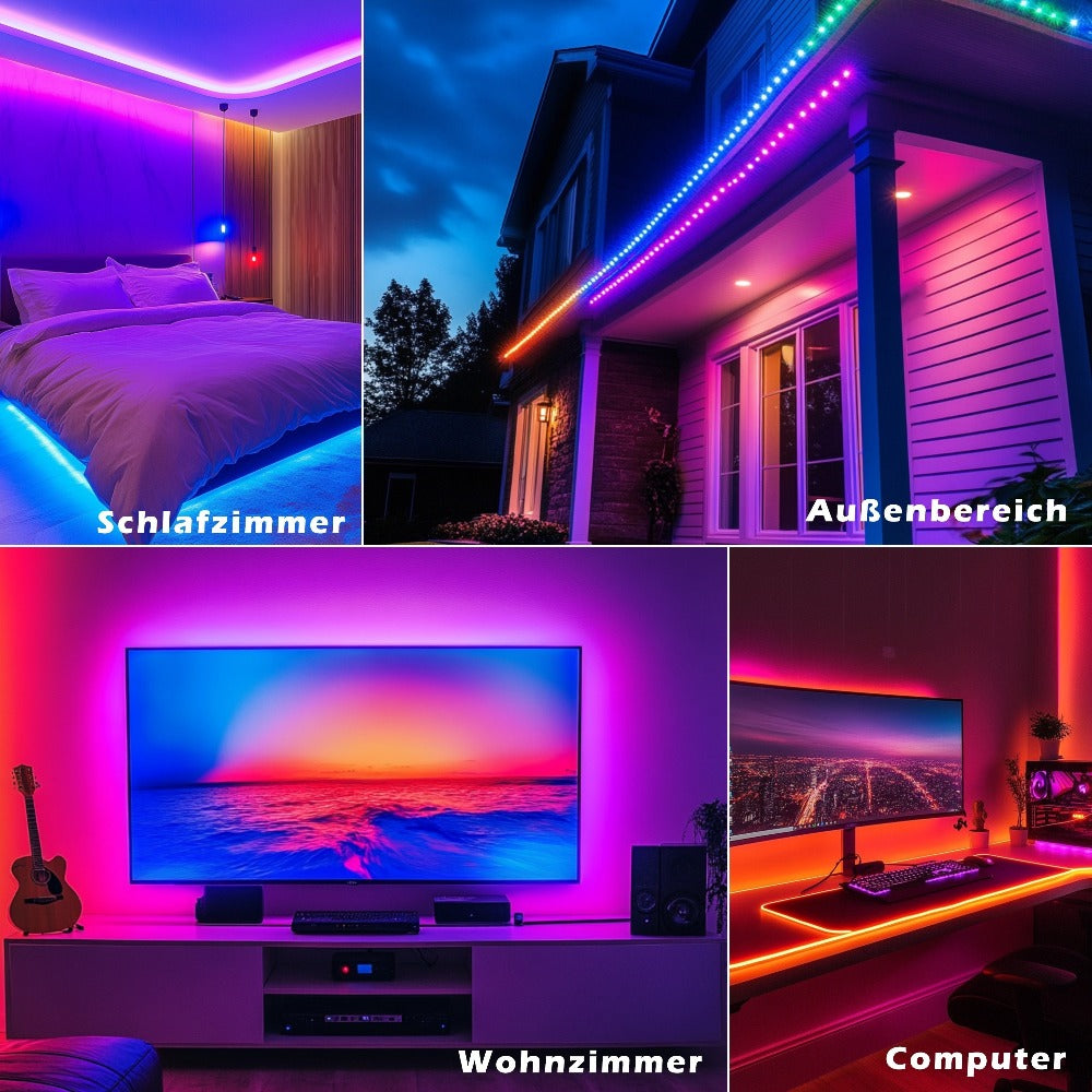 Smart LED Strip Lights for Bedroom 100FT RGB Color Changing – App & Remote Control Home Decor Light Strip for Room Party Thanksgiving Christmas Holiday Decoration & Gifts