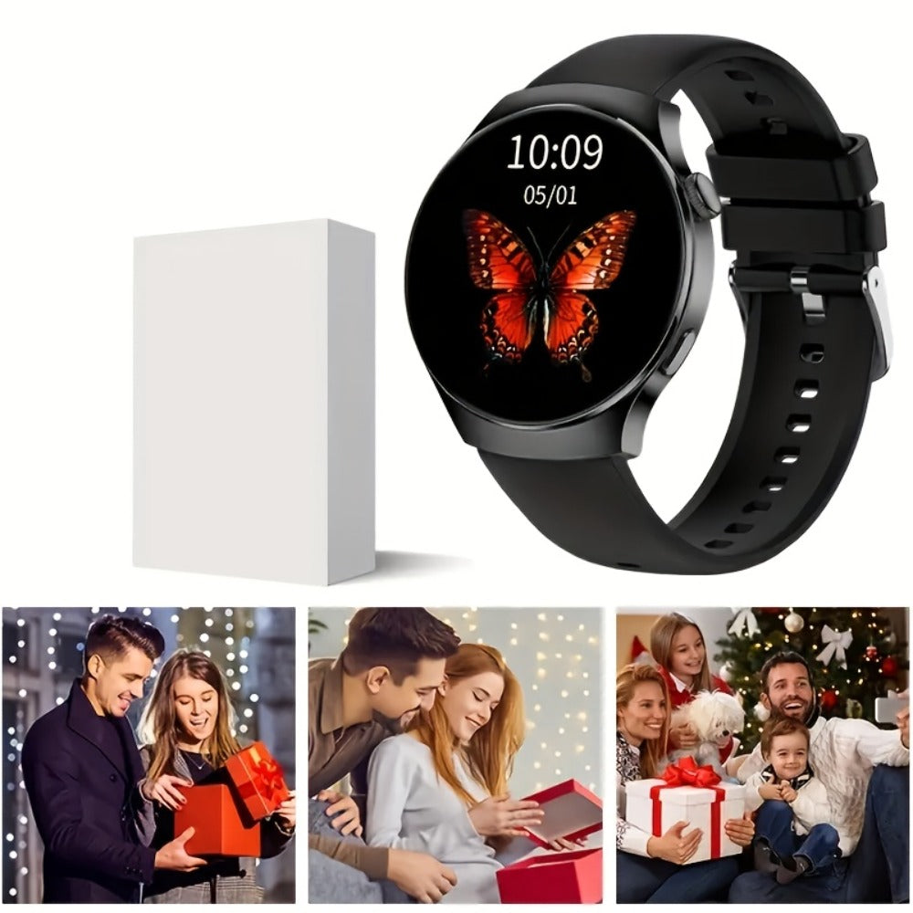 OLED Touchscreen Business Smartwatch Unisex – 2.01" Wireless Calling Message Reminders Music & Photo Control Step Calorie Tracker High Quality Smart Watch for Men Women Office Formal Casual