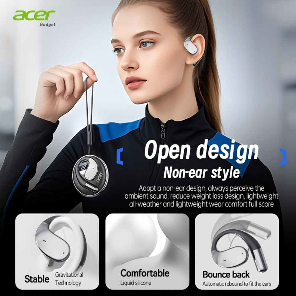 Acer TWS In-Ear Earbuds Noise Canceling Touch Control Sports Wireless Headphones Long Battery Life Lightweight for Running Workout Calls Compatible with Phone Tablet Valentine Gift
