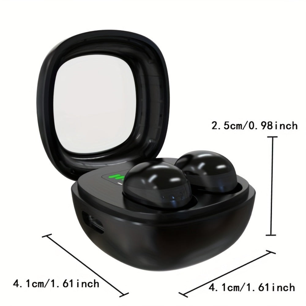HiFi Touch Control Wireless Earbuds, Ultra-Small In-Ear Headphones with LED Charging Case & Built-In Mic, Stereo Sound, Fitness Running Sleep Work Travel Earphones Compatible with iOS & Android