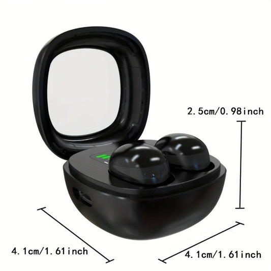 HiFi Touch Control Wireless Earbuds, Ultra-Small In-Ear Headphones with LED Charging Case & Built-In Mic, Stereo Sound, Fitness Running Sleep Work Travel Earphones Compatible with iOS & Android
