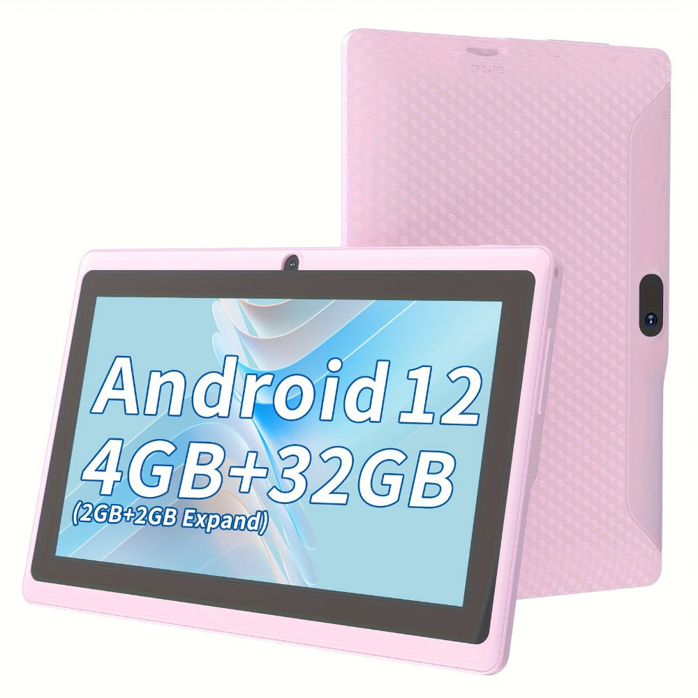 PEICHENG Android 14 Tablet 7 Inch for Reading & Learning – A133 Quad-Core, 4GB RAM, 32GB ROM, HD IPS Screen, 3000mAh Battery, Dual Camera, 2.4G WiFi, USB-C, Lightweight Portable Tablet for Kids & Seniors