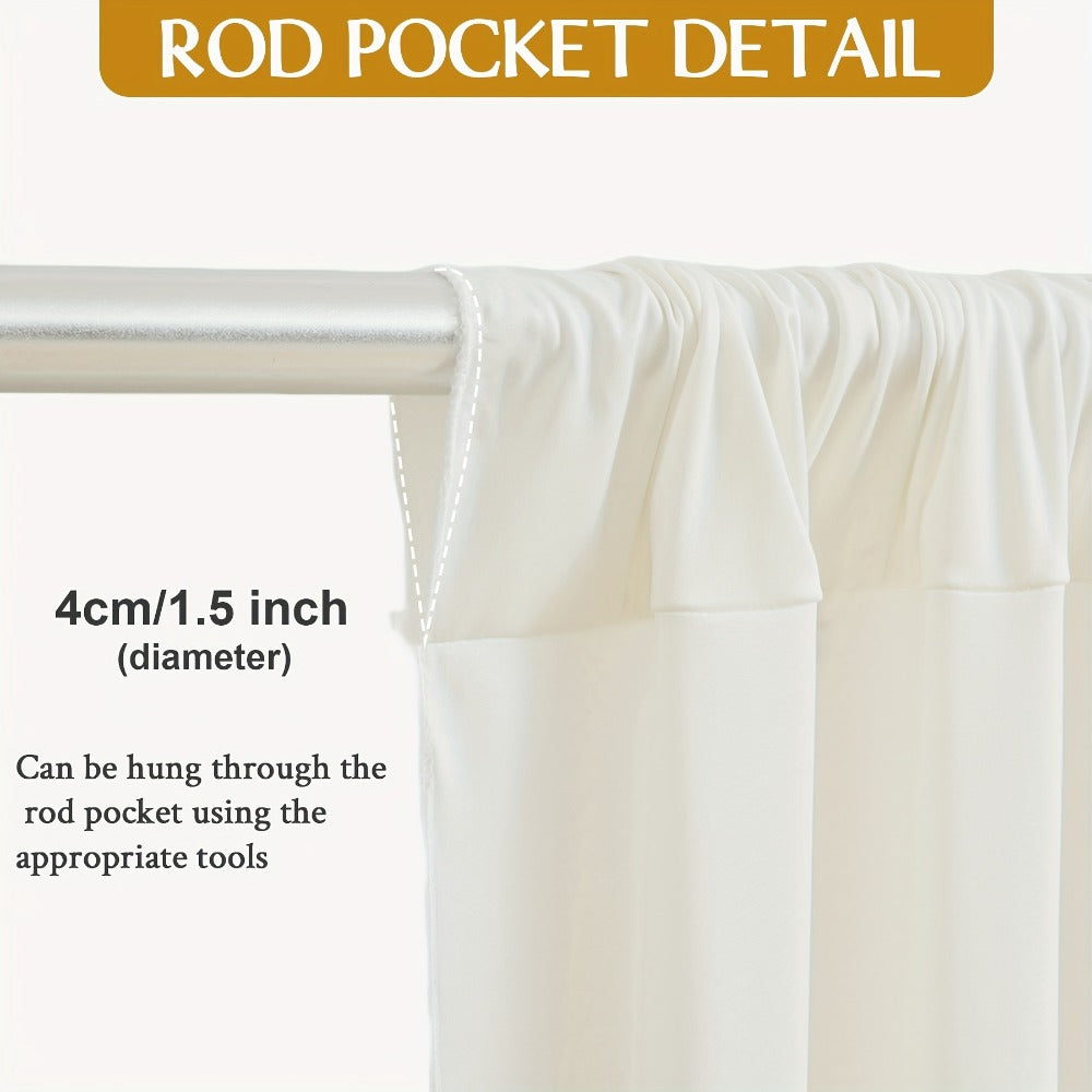 4-Pack 5x10ft Elegant Spandex Photography Backdrop | Wear-Resistant, Wrinkle-Free, Soft & Opaque Party Decoration Banners for Weddings, Birthdays, Stages, Exhibitions & Events
