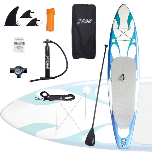 Inflatable All-Around Paddle Board, 10.6 ft, with Leash and Six Graphic Styles