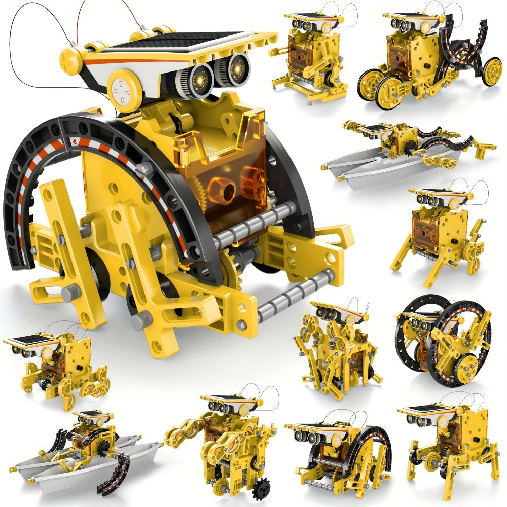 12-in-1 Solar Robot Kit for Kids Ages 8-13 – Build Your Own Solar Powered Robot, STEM Engineering Building Toy, Educational Science Experiment Gift for Boys Girls 8 9 10 11 12 13, No Batteries Needed