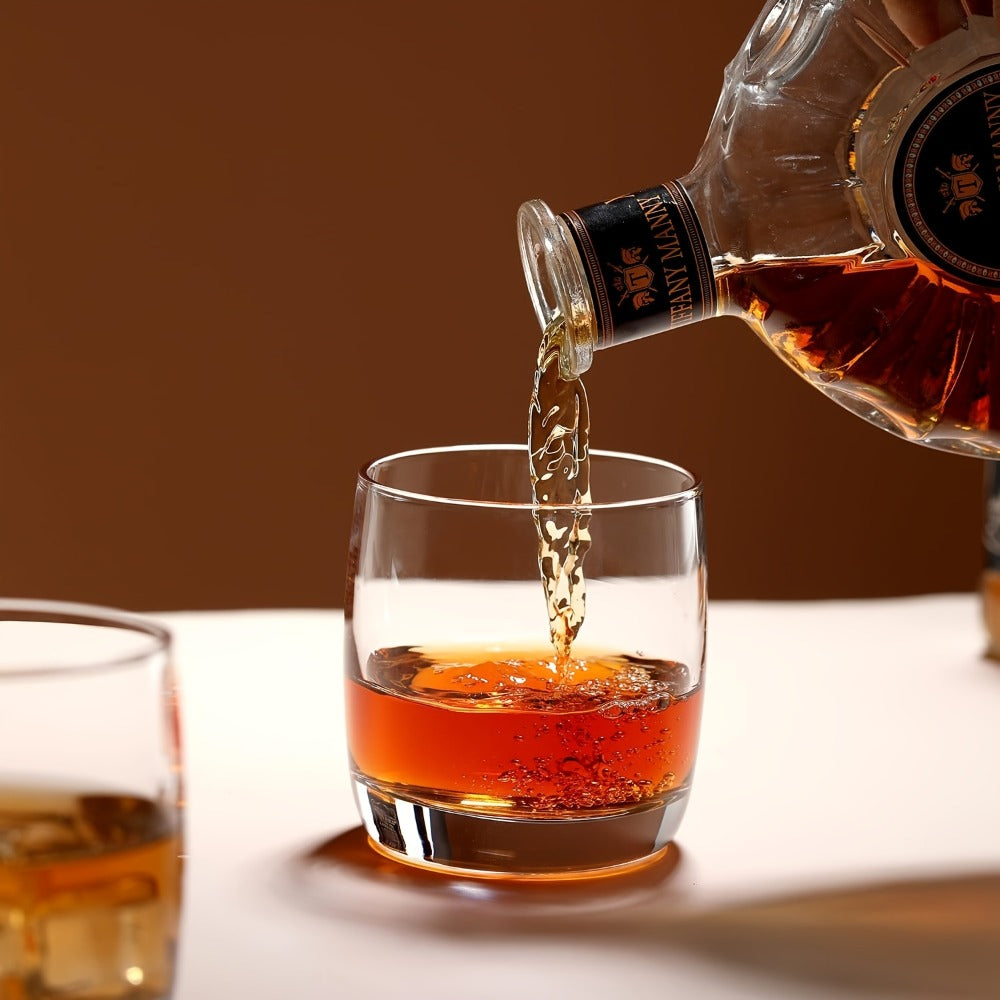 Whiskey Glasses Set of 6 – Premium Crystal Bourbon Rocks Glasses 10.5oz, Clear Drinking Glasses for Scotch Cocktail Whisky Juice, Dishwasher Safe Glassware, Father's Day Gift for Men Dad