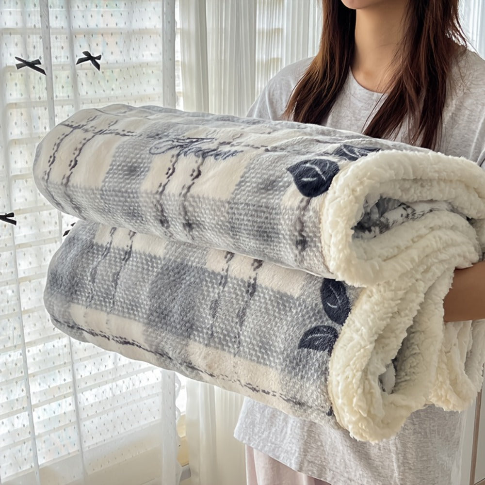 400-450gsm Heavyweight Flannel Blanket – Thick Warm Woven Throw for Bed, Sofa & Bedroom, Machine Washable, 16 Patterns, 4 Sizes