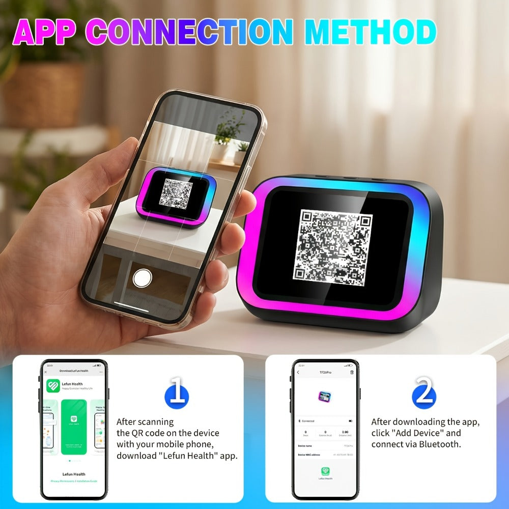 Smart Alarm Clock with AI Voice Assistant & Wireless Speaker - Dynamic RGB Light, Hi-Fi Stereo Sound, HD Display, Answer Calls, Period Tracker, 2500mAh Battery, Portable Bedside Charging Clock
