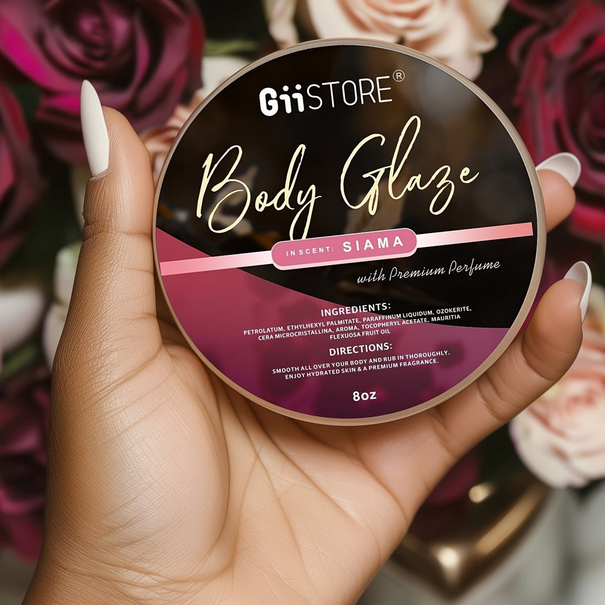 Body Glaze Moisturizer 80oz Extra Large Jar Hyaluronic Acid Glycerin Scented Body Cream Donut Rose Pomegranate Shea Multi-Fragrance Deep Skin Hydration Lotion