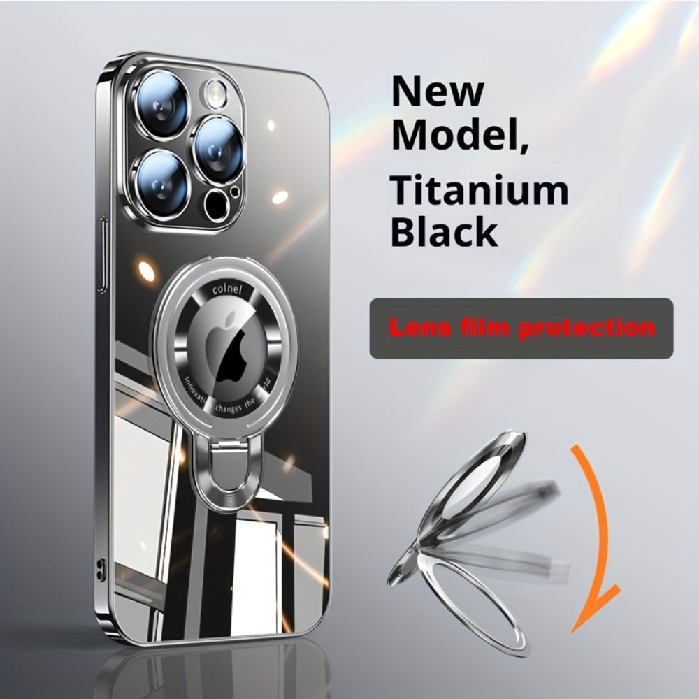 Magnetic U-Stand iPhone Case 2-Piece Set Drop Protection Streamlined Design for iPhone 17 Pro Max 17 Pro 17 Air 17 16 Pro Max 16 Pro 16 Plus 16 15 Pro Max 15 Pro 15 Plus 15 14 Pro Max 14 Pro 14 Plus 14 13 Pro Max 13 Pro 13 12 Pro Max 12 Pro 12