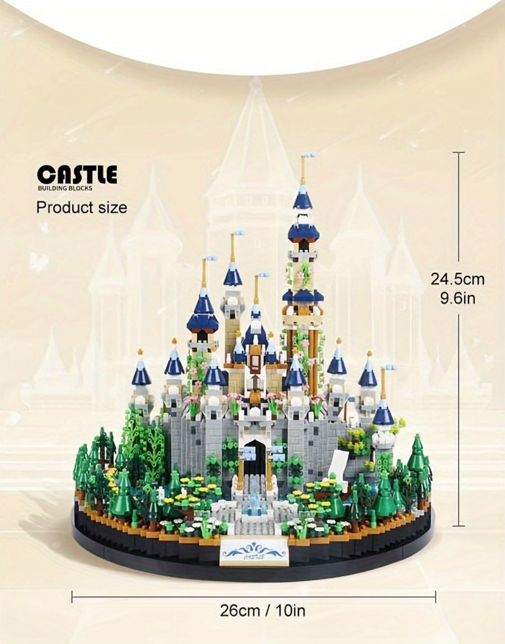 Princess Castle Building Blocks 3600 Pcs, Fairytale Palace Micro Brick Kit for Ages 8+