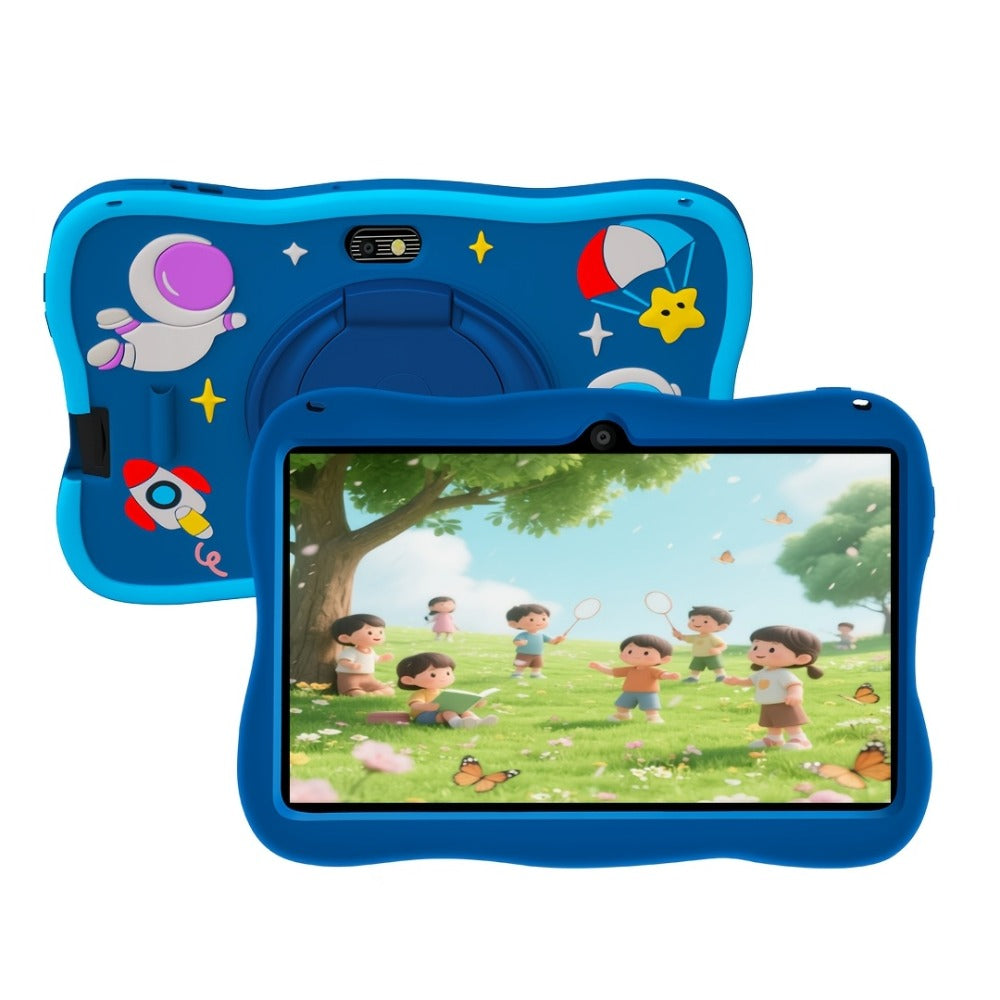 Kids Tablet 7 Inch Android 14 with Protective Case, 4GB RAM 32GB Storage, Parental Control, Google Kids Space, WiFi Bluetooth YouTube, Educational Gift for Toddlers Boys Girls Ages 3-12, Pink & Blue