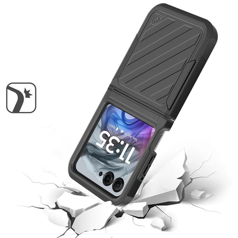 Shockproof Razr 2024 Case Dual Layer Hard PC TPU Hybrid Protective Cover for Motorola Razr 2024 – Heavy Duty Drop Protection Navy Blue Phone Case