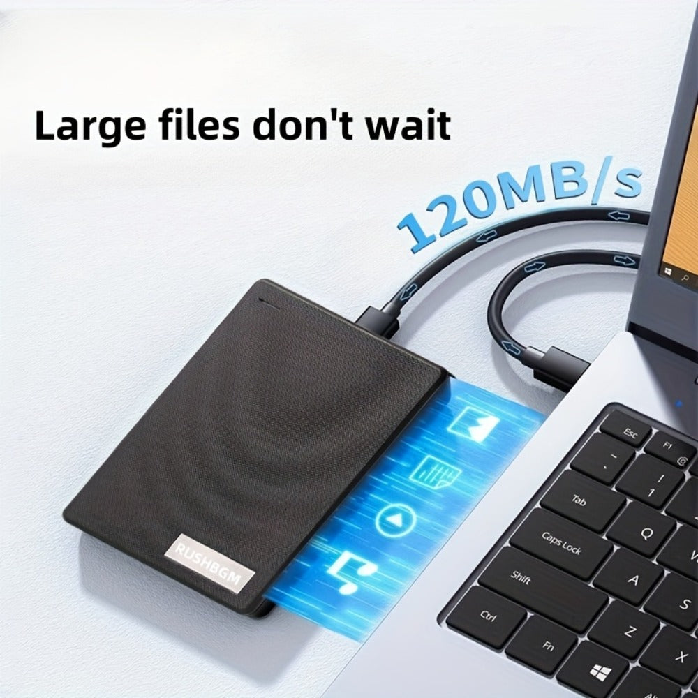 4TB External Hard Drive USB 3.0 Portable HDD for PC Laptop Mac PS4 PS5 Xbox Smart TV – High-Speed Plug and Play, exFAT, Tool-Free Setup, Slim Black Backup Storage Drive