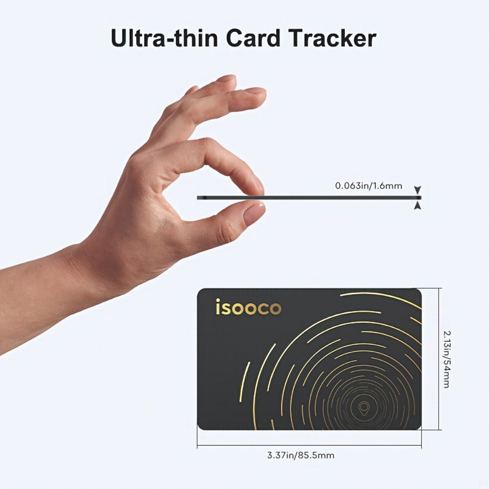 Ultra-Thin Find My Wallet Tracker Card for iPhone – iOS-Only Item Locator with 3-Year Battery, Global Tracking for Wallet Purse Luggage School Bag Work Badge, 1-Pack or 2-Pack