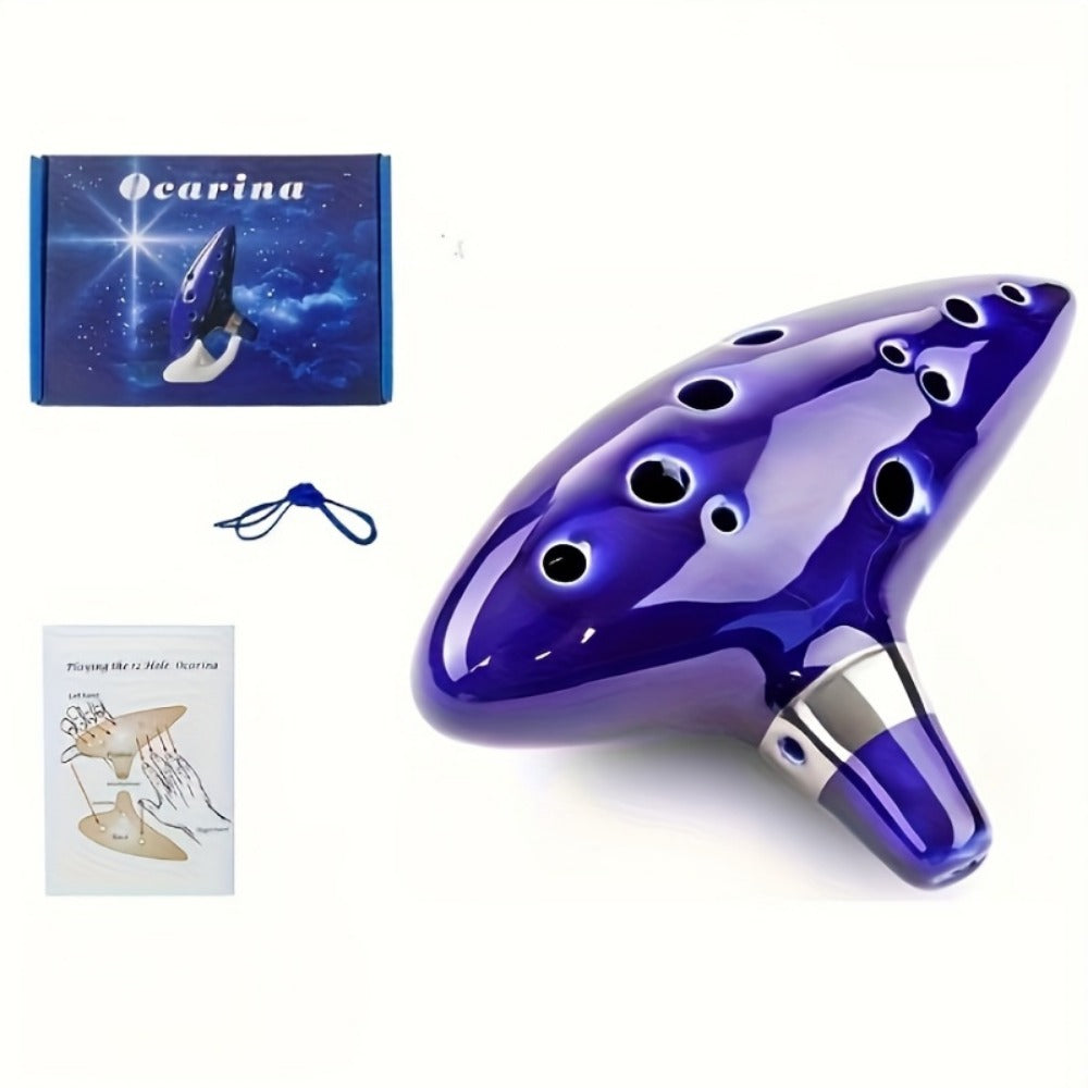 Ceramic Ocarina, Song, Book, Hole for Melody Practice for Home Practice, Rehearsal detail image - detail view 3