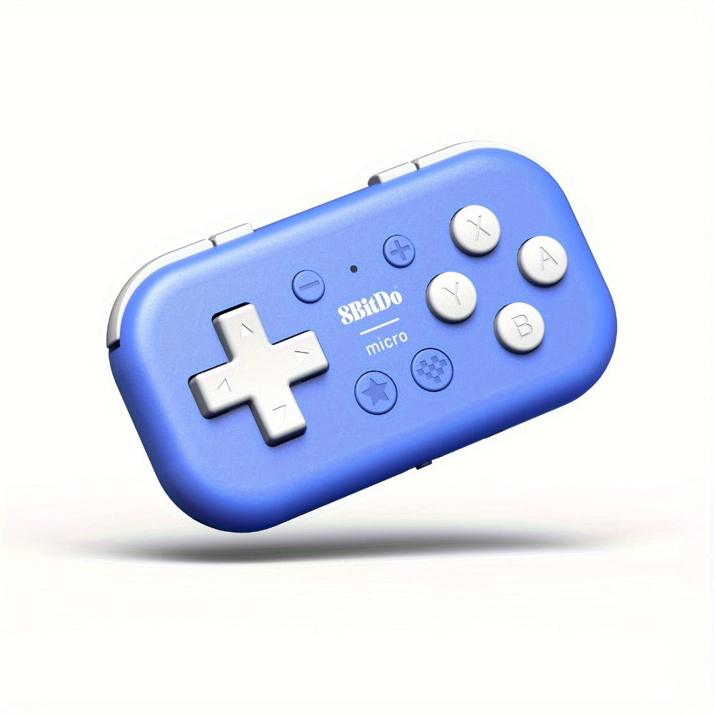 8BitDo Micro Bluetooth Gamepad for Nintendo Switch Android Raspberry Pi - Pocket-Sized Mini Controller with Keyboard Mode, Blue