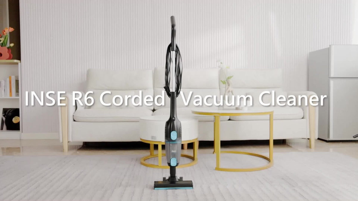 Corded Stick Vacuum Cleaner 20KPa 600W Motor 2-in-1 Bagless Upright Handheld Vacuum 0.8L Dustbin for Hard Floor Pet Hair Carpet Car Stairs Low Noise 65dB