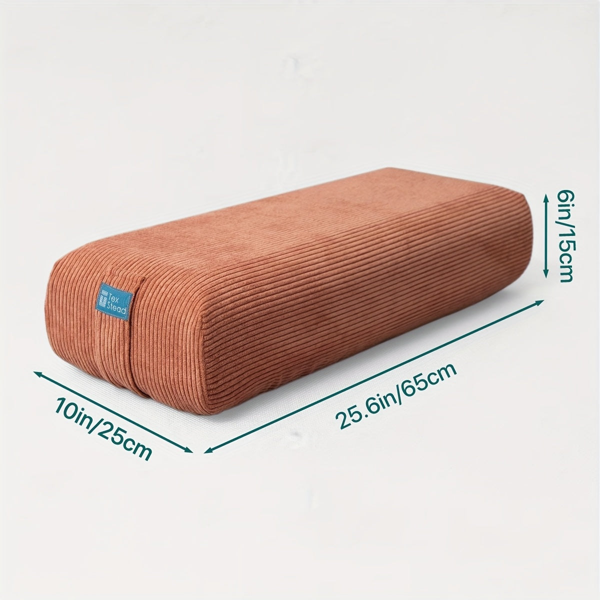 Yoga Bolster Pillow – Long Supportive Cushion for Restorative Yoga & Floor Sitting, Carry Handle & Machine Washable Cover for Meditation & Relaxation
