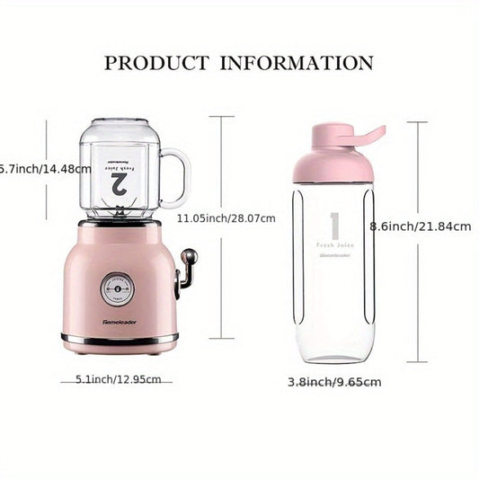 Personal Blender with 20.3oz Tritan Travel Cup and Lid for Smoothies and Shakes, Cyan