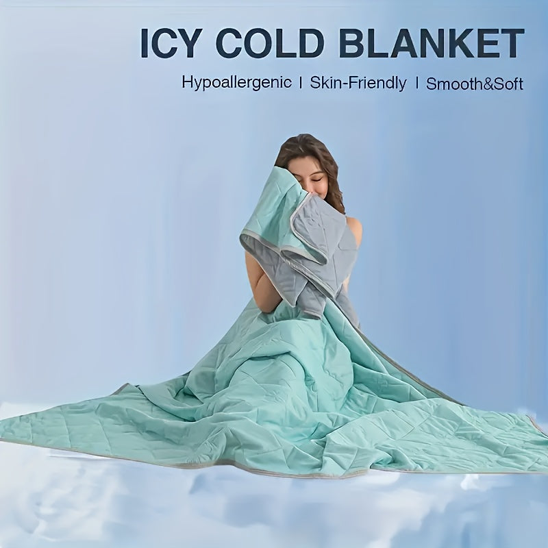 Cooling Blanket for Hot Sleepers – Lightweight Breathable Summer Comforter, Air-Cooled Moisture-Wicking Blanket for Adults, Queen & King Size