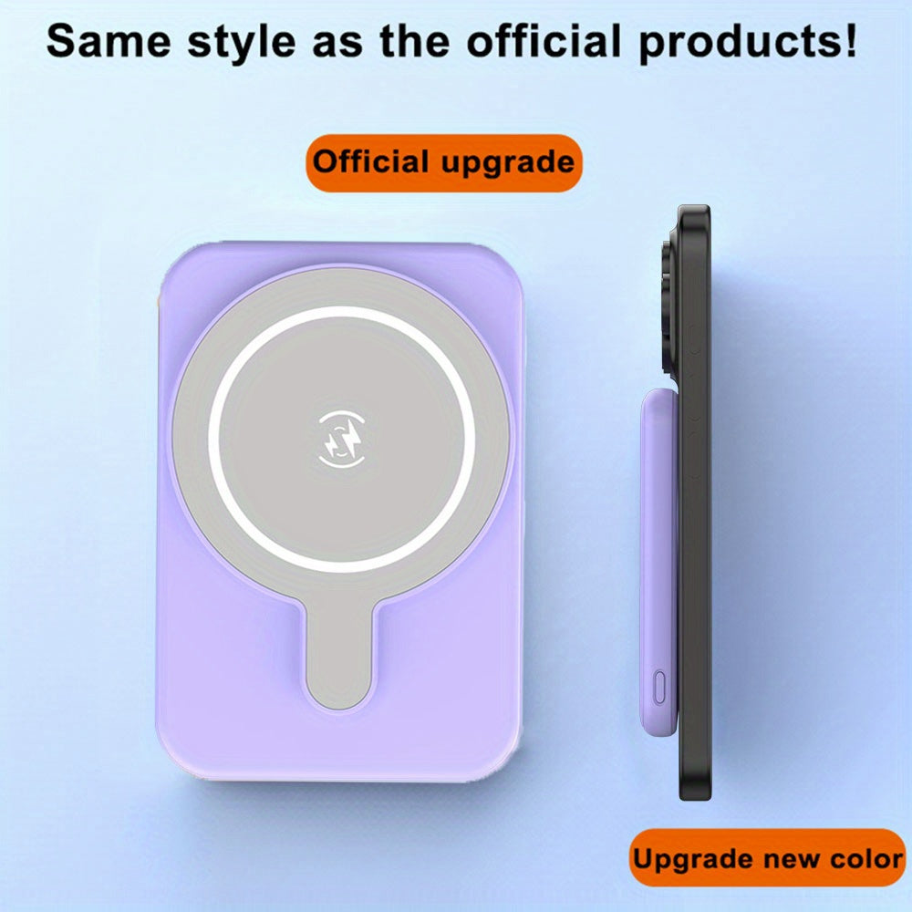 Ultra-Thin MagSafe Compatible Power Bank 12900mAh – Magnetic Wireless Portable Charger, 20W Wired Fast Charging Battery Pack with USB-C Cable for iPhone 17 16 15 14 13 12 Samsung Android