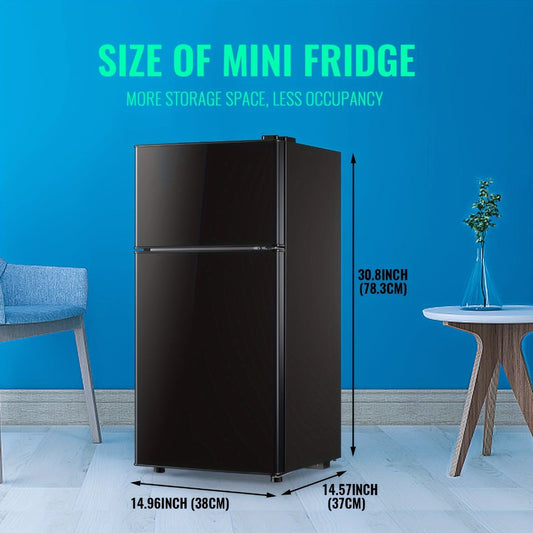 Compact Refrigerator, 3.2 Cu Ft Single Door with Removable Shelves & Crisper Drawer