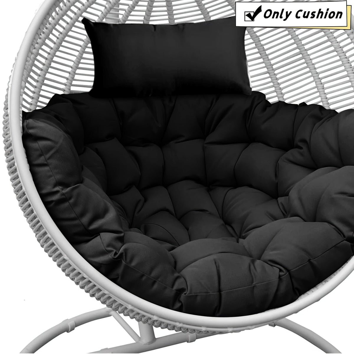 Chair Cushion shown in the Black option