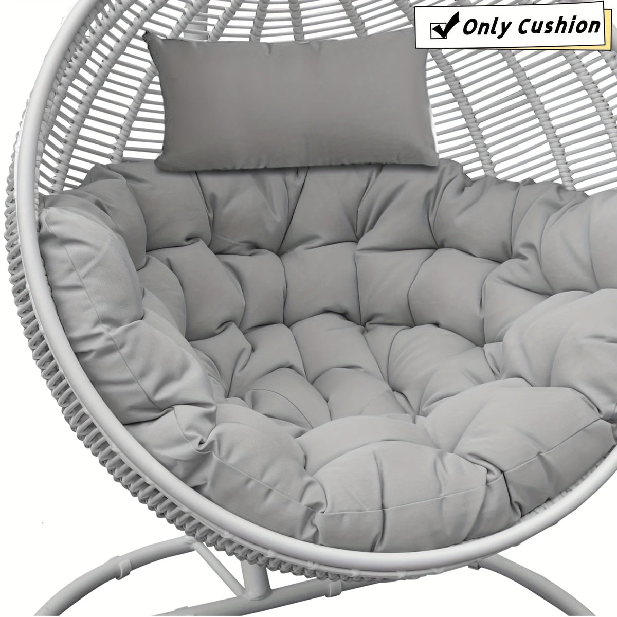 Chair Cushion shown in the Gray option