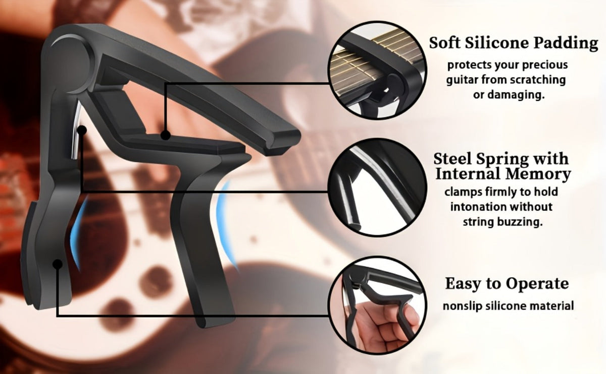 Chromatic Instrument Tuner, 9 Pcs Rosewood, Portable, Guitar, Accessories for Guitar detail image - detail view 16
