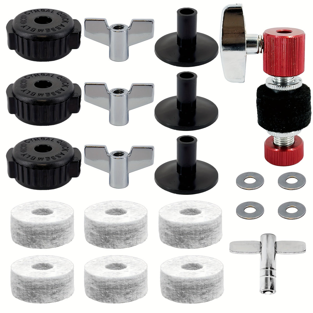 Cymbal Hardware Kit shown in the Red option