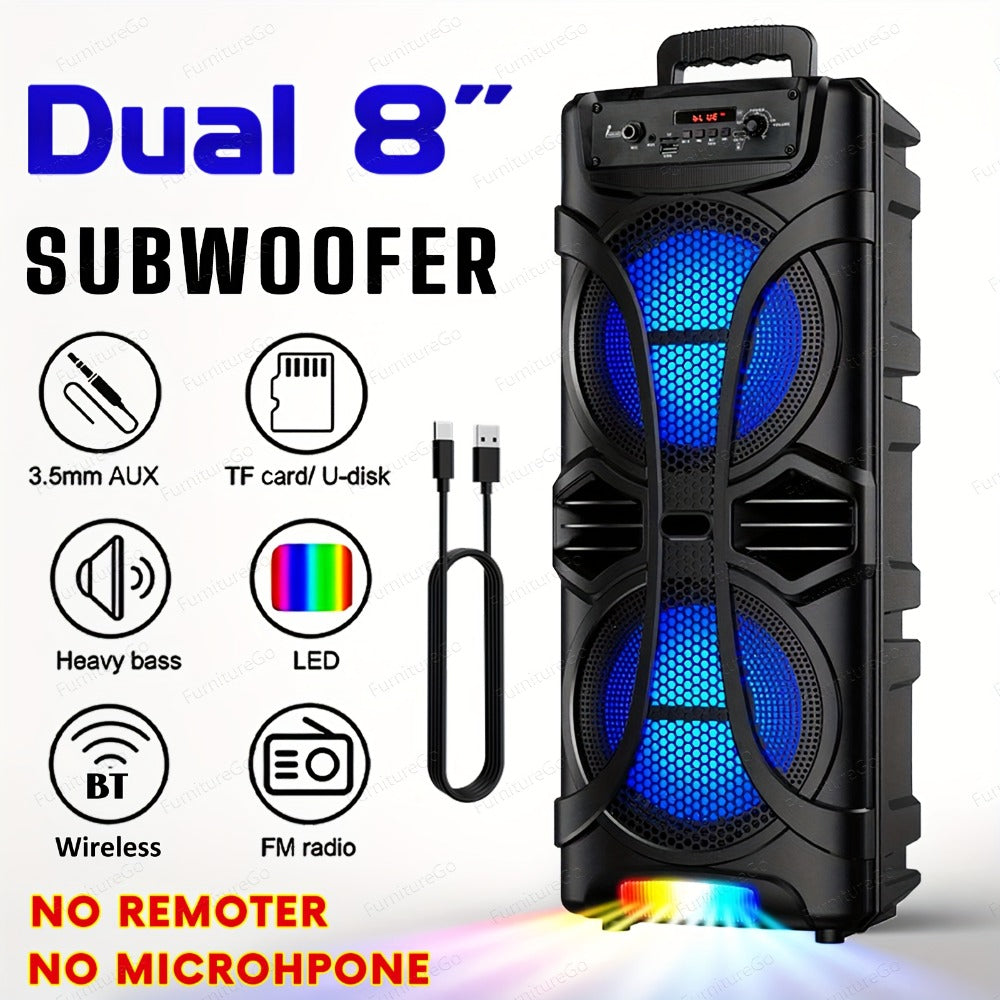 PA Speaker Karaoke Machine 3000W with Dual 6.5" Woofers – Bluetooth Wireless, FM Radio, Party Lights, Wired Microphone Included, Portable Boombox for Parties, Events & Outdoor Use