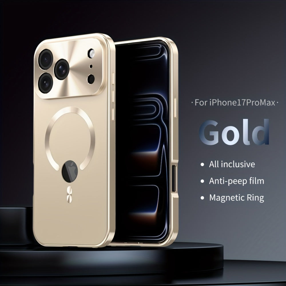 iPhone Anti-Spy Magnetic 2-in-1 Phone Case with All-Round Lens Protection – Complete Drop Protection Cover for iPhone 12 13 14 15 16 Pro Max Plus | Privacy Shield Slim Fit Design