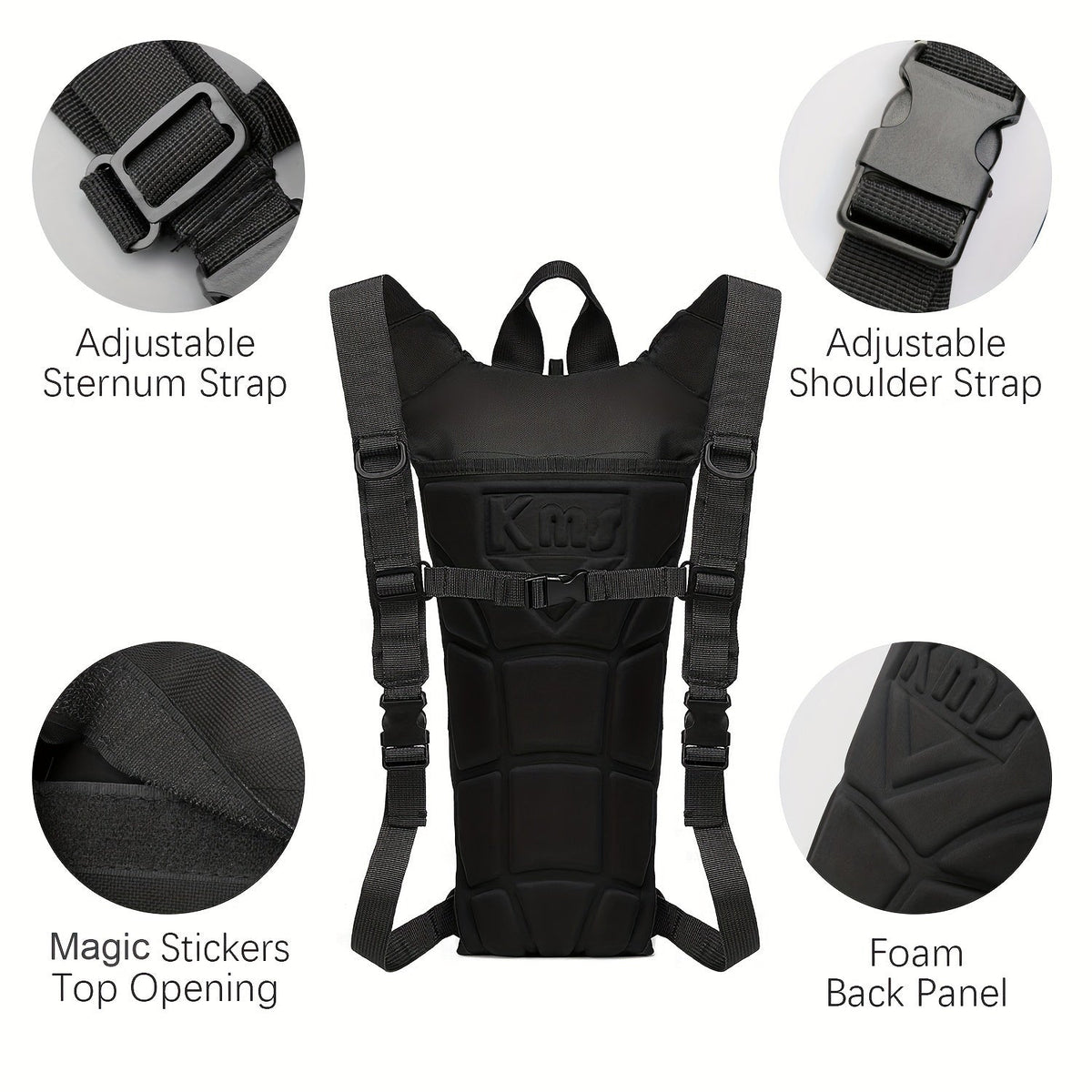 Water Bladder Backpack with 3L & 101.44oz BPA-Free Bladder – Oxford Cloth Hydration Pack for Hiking, Camping & Outdoor Adventures, Multiple Colors Available