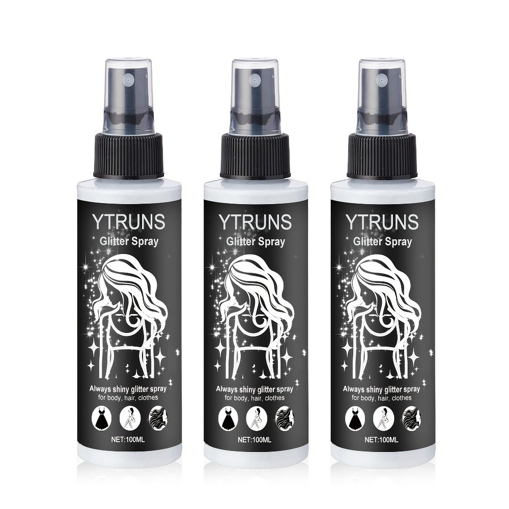 Glitter Spray for Hair & Body Quick Dry Shimmer Spray – High-Gloss Body Glitter for Face Lips Eyes Skin Festival Rave Party Photoshoot Everyday Glam Set 2pc & 3pc Options Women Teens