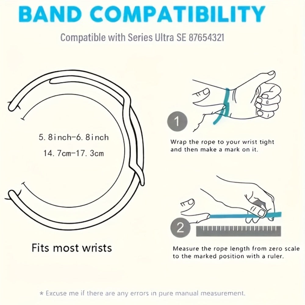 Elastic Beaded Watch Band for Apple Watch Series 1-11 SE Ultra 38mm 40mm 41mm 42mm 44mm 45mm 46mm 49mm Handcrafted No-Buckle Stretch Bracelet Replacement Strap Women Silver Rose Gold Golden