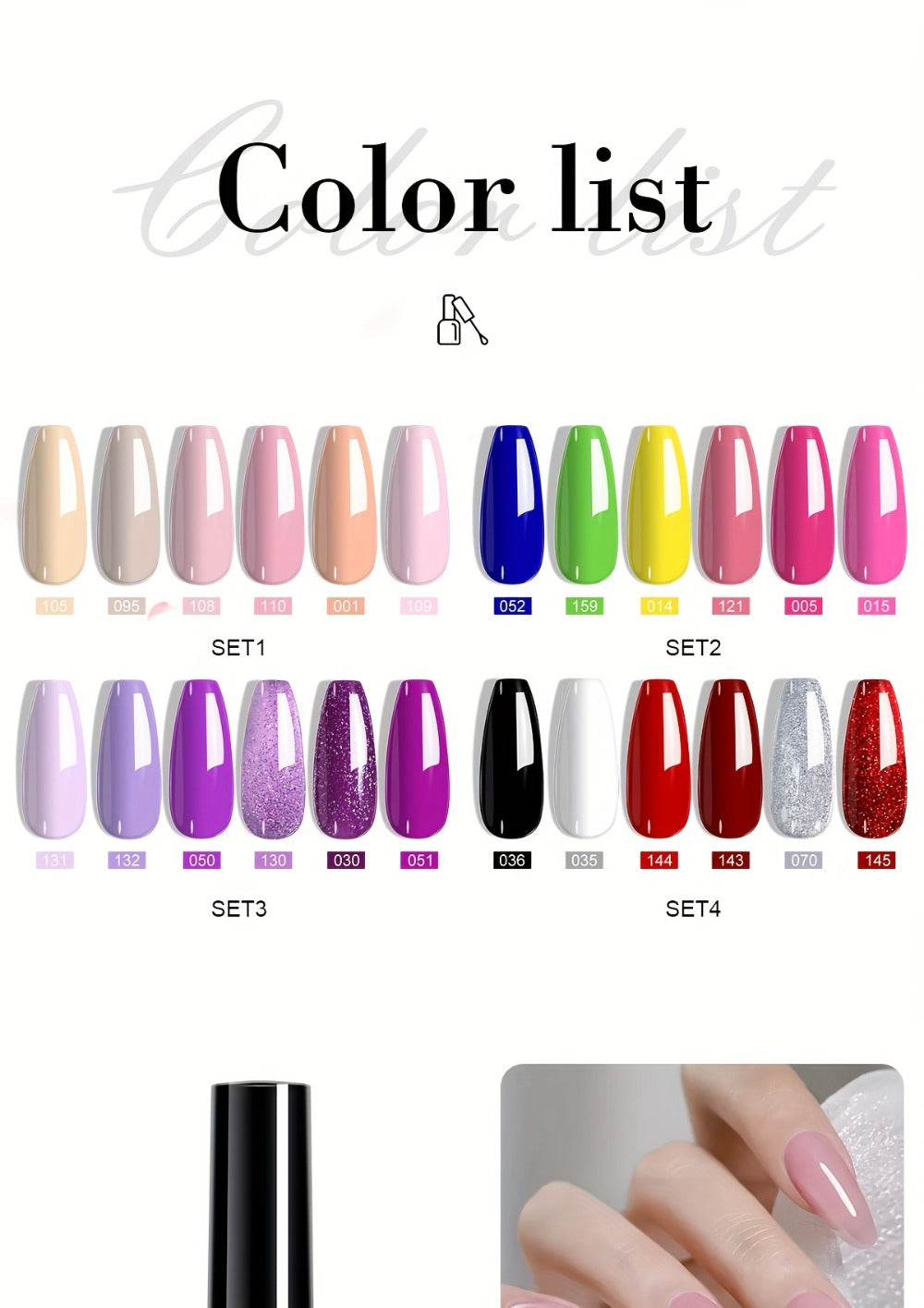 Soak-Off Gel Nail Polish Set 6pcs Hypoallergenic - Fall & Winter Glitter and Solid Colors UV LED Long-Lasting Toxin-Free DIY Nail Art Kit for Women, Home Manicure, Christmas Gift for Nail Lovers