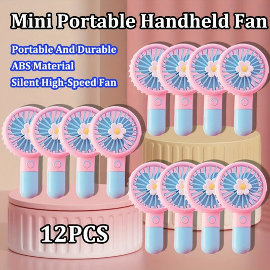Mini Handheld Fans, USB-C Rechargeable 12-Pack for Travel and Event Giveaways
