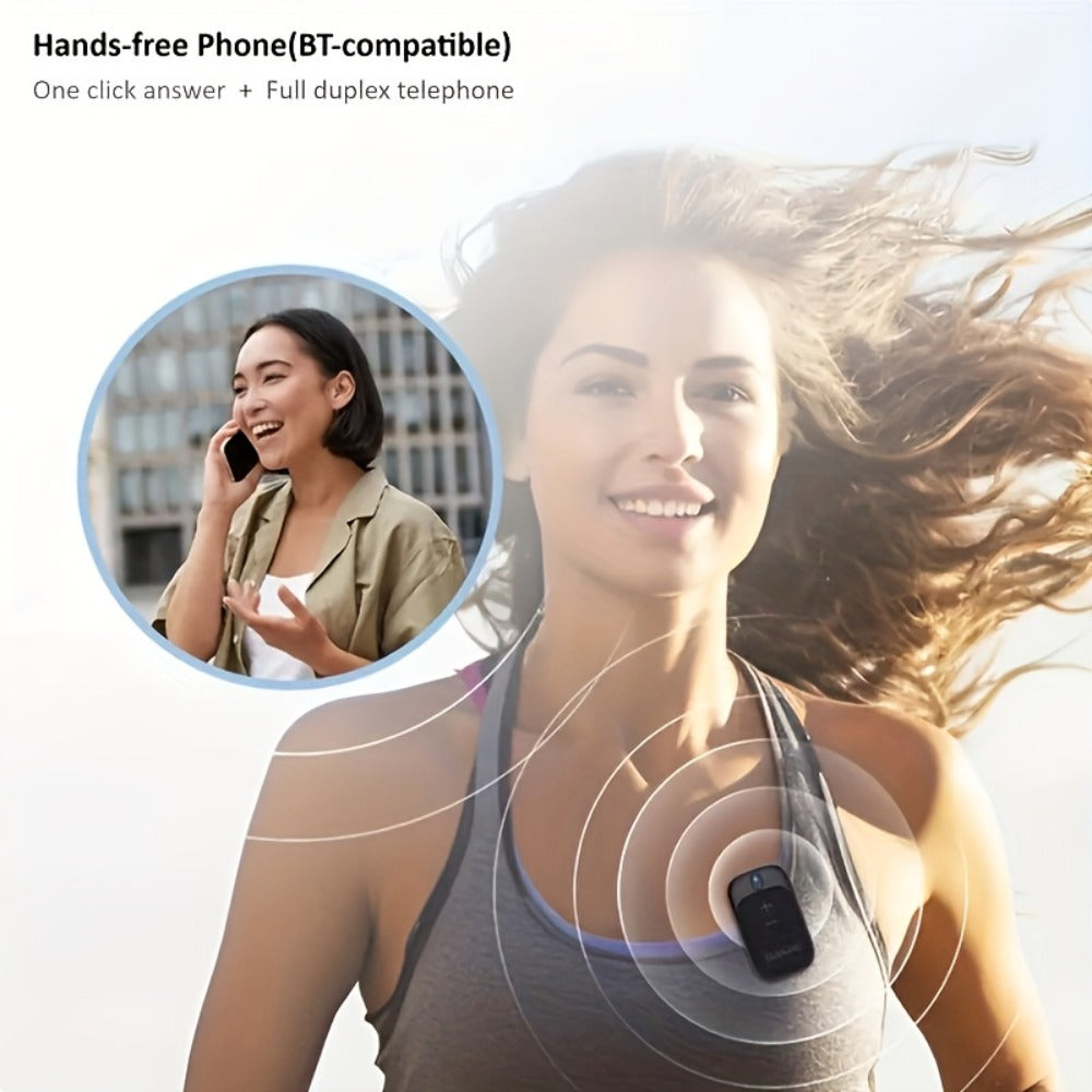 Wearable Bluetooth Speaker with Magnetic Clip, IPX5 Waterproof Mini Wireless Speaker with Mic, 18-Hour Battery, Dustproof Portable Speaker for Workouts, Travel, Hiking, Live Music & Hands-Free Calls