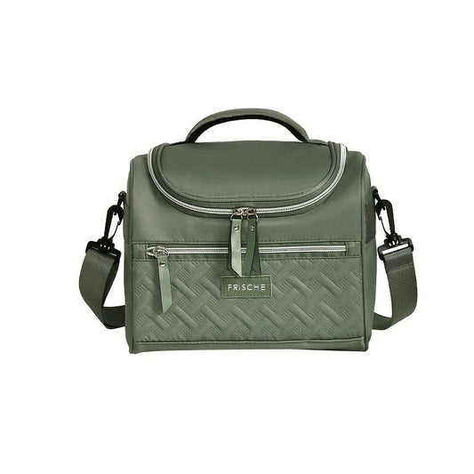 Insulated Lunch Bag Cooler Tote with Padded Shoulder Strap and Zipper