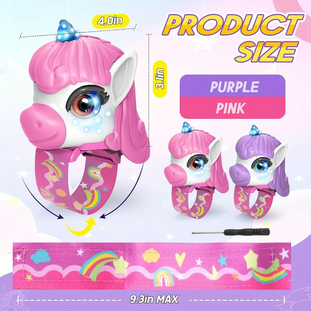 Unicorn Walkie Talkies for Kids 2 Pack, Glow in the Dark, Long Range 2-Way Radio Toy for Boys & Girls Ages 3-12, Outdoor Adventure Camping Hiking, Birthday Christmas Halloween Back to School Gift, Pink & Purple